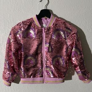 H&M SEQUINED BOMBER JACKET